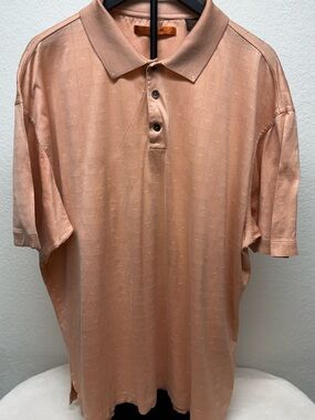 Men's Short-Sleeve Polo Shirt in Soft Peach